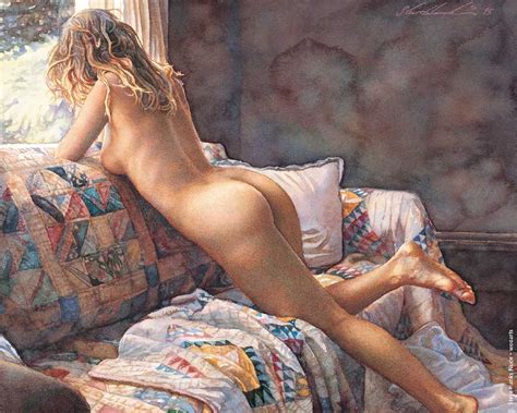 Steve Hanks Nude Realism Figure Watercolor Paintings American Artist