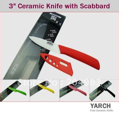 YARCH 3 Fruit ABS Straight Handle Ceramic Knife With Scabbard Retail