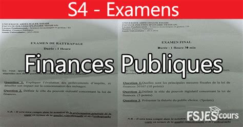 examens finances publiques   fsjes de tetouan fsjes cours