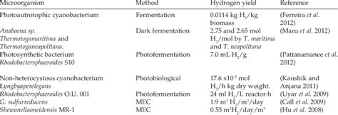 Different biohydrogen production methods employing pure and mixed ...