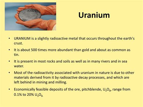 Ppt Uranium To Electricity The Chemistry Of The Nuclear Fuel Cycle