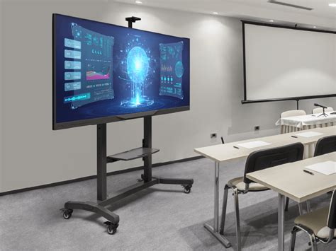 ONKRON стойка для телевизора с кронштейном 50"-100", мобильная, чёрная ...