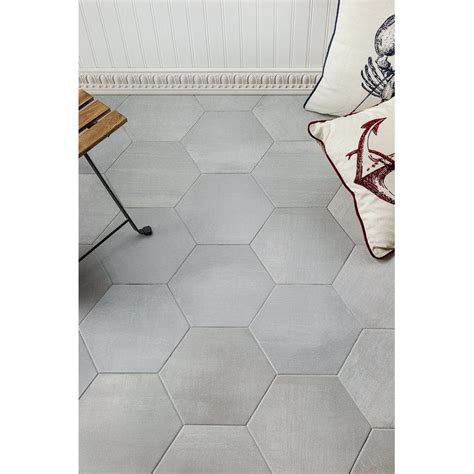 Light Gray Hexagon Floor Tile Homystyle