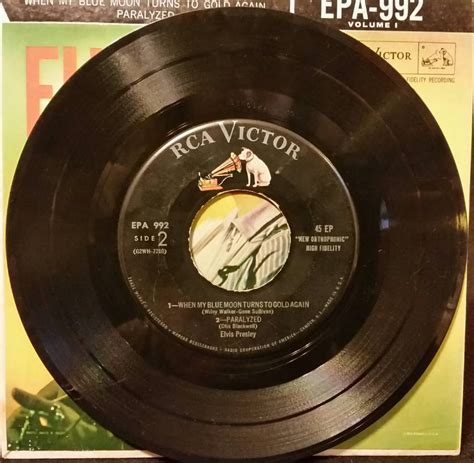 Rca Victor 1956 Elvis Presley Epa 992 Elvis Volume 1 45 Rpm Etsy