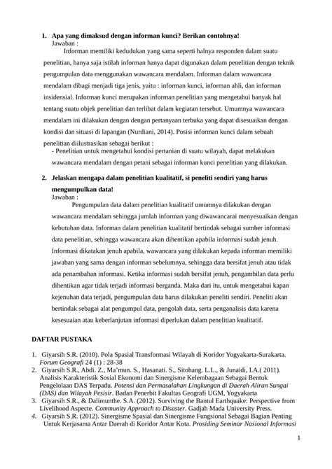 Pdf Teknik Pengumpulan Data Penelitian Kualitatif