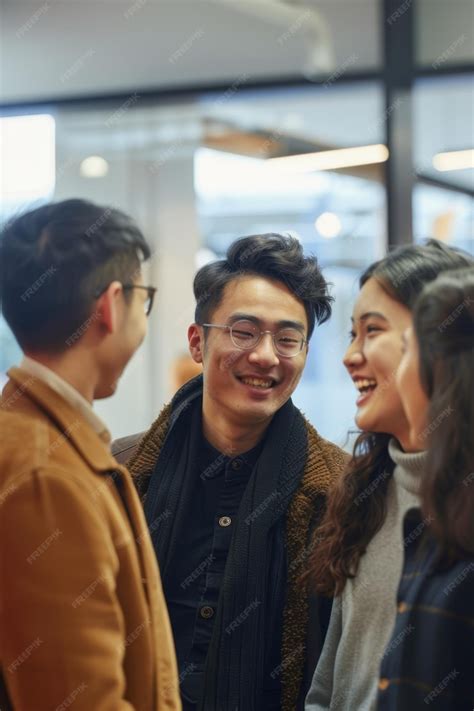 Premium Photo | Three young people talking together in an office