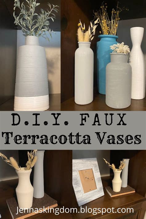 Diy Faux Terracotta Vases Vase Bottles Decoration Diy