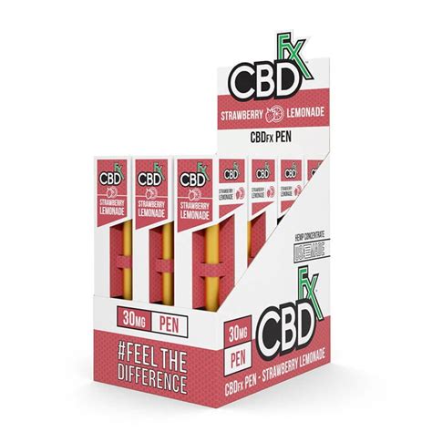 Cbd Vape Pens Strawberry Lemonade 12 Pack Cbdfx