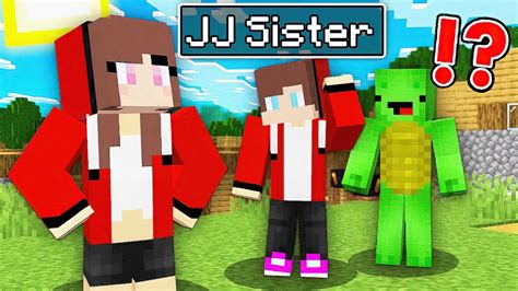 Jj Is A Girl And Met His Sister Girl In Minecraft Challenge Maizen Jj