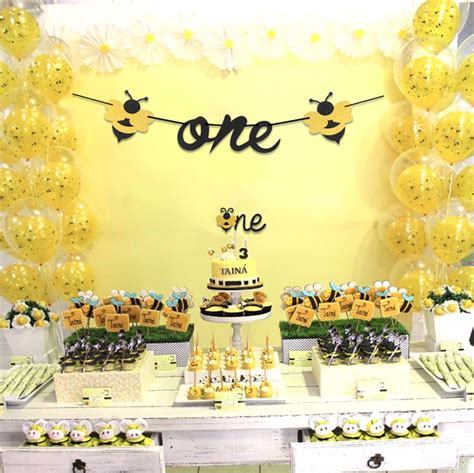 Bumble Bee 1st Birthday One Banner Bee Smash Cake First Etsy Artofit