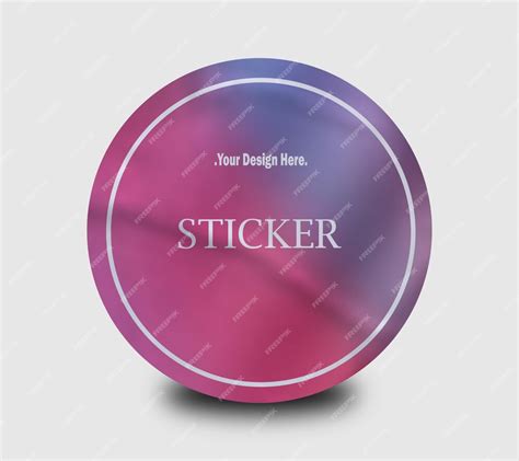 Premium Psd Sticker Mockup Design Psd Template