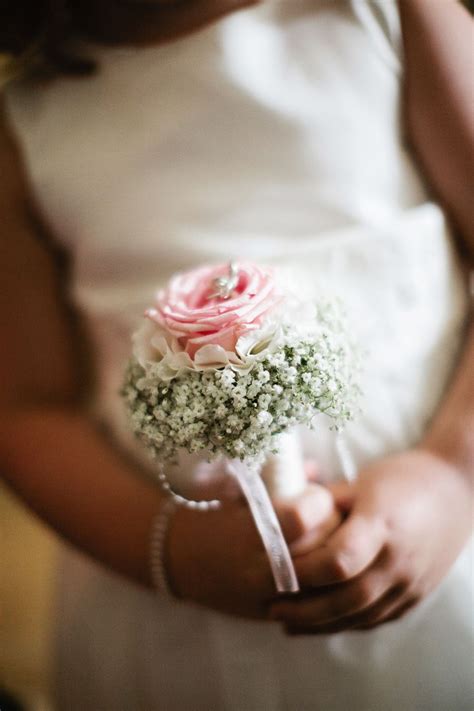 One single pink rose + baby´s breath for the flowergirl - Enniskerry ...