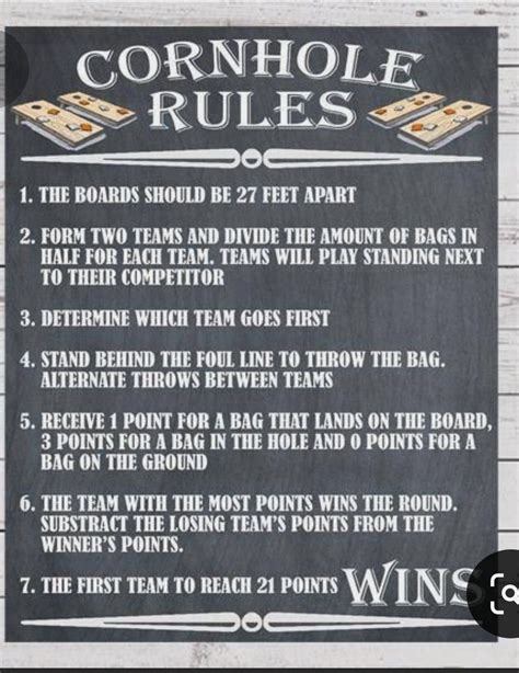 Cornhole rules printable – Artofit