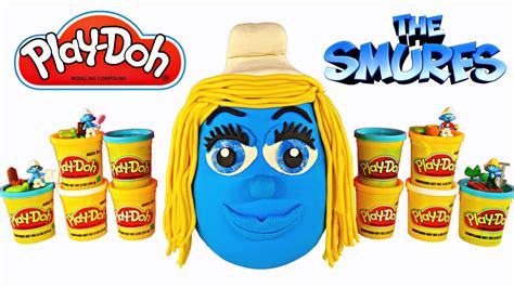 Giant Play Doh Surprise Egg Smurfette From The Smurfs Youtube