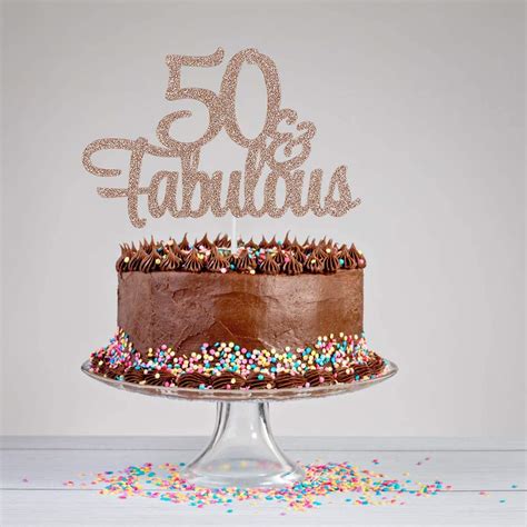 Buy 50 And Fabulous Cake Topper And 24pcs 50th Birthday Cupcake Toppers