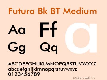 Futura Bk Bt Font Futura Medium Bt Font Futurabt Medium Font Futura