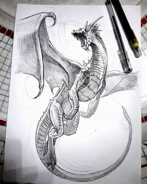 How To Draw A Dragon Easy Dragon Sketches Harunmudak