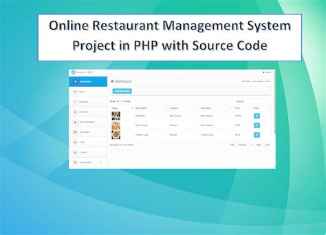 Restaurant Management System Project In Php With Source Code