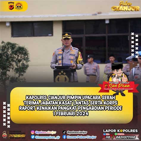 Kapolres Cianjur Pimpin Sertijab Begini Yang Disampaikannya Kopdud