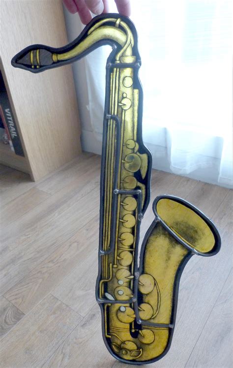 Stained Glass Painted Saxophone Etsy Uk