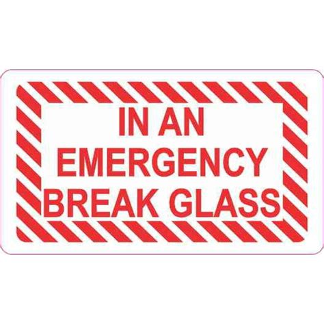 35in X 2in An Emergency Break Glass Magnet Vinyl Magnetic Business Sign