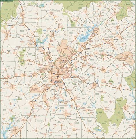 Atlanta Metro Map Digital Vector Creative Force