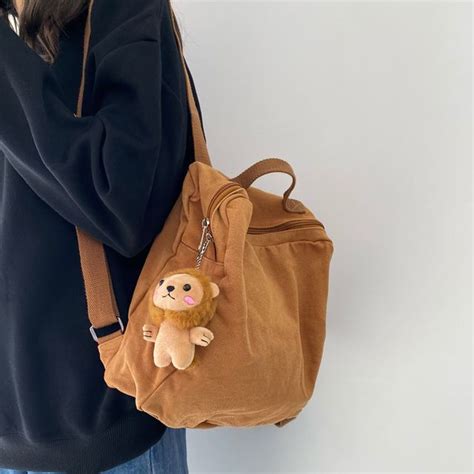 Evanki - Plain Canvas Backpack | YesStyle