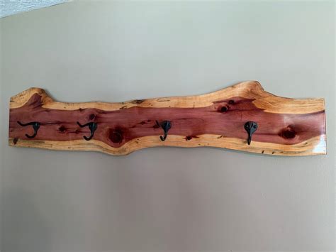 Cedar Coat Rack Live Edge Coat Rack Coat Rack Rustic Decor Home