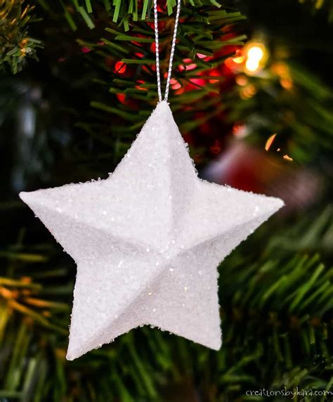 Glitter Stars Christmas Ornament Tutorial Creations By Kara