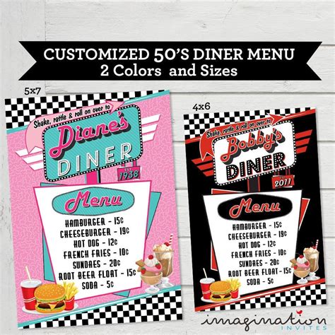 S Diner Sign Template