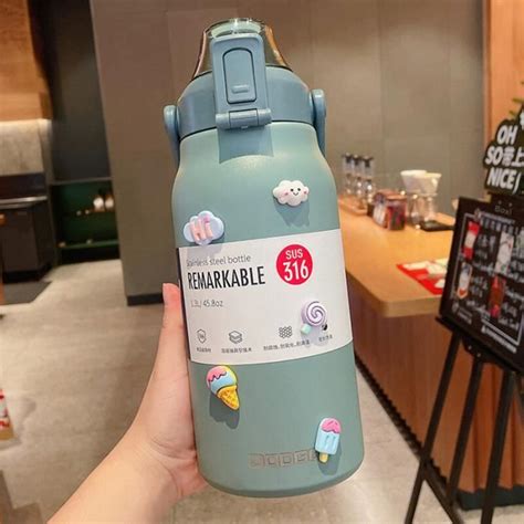 Bouteille Isotherme Kawaii Bouteille D Eau Thermos En Acier Inoxydable