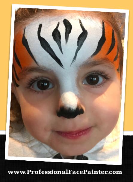 1 2 Face Painting Tiger Perfect For A Fast Design With The Full