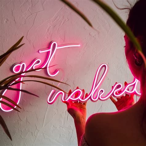 Get Naked Neon Wall Art Led Neon Sign Bring Some Colors To Etsy