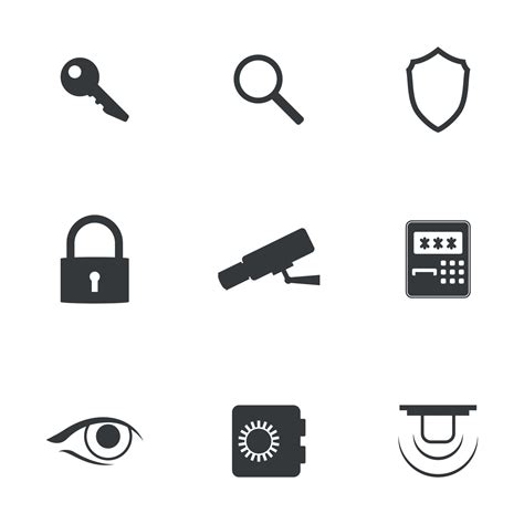 Set Of Isolated Icons On A Theme Security 17405404 Vector Art At Vecteezy