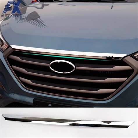 AX For Hyundai Tucson 2015 2016 2017 ABS Chrome Front Hood Bonnet Cover