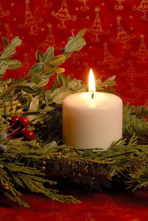 Large Christmas Advent Wreath Candles For Catholic Church Celebration Stock Image Image Of