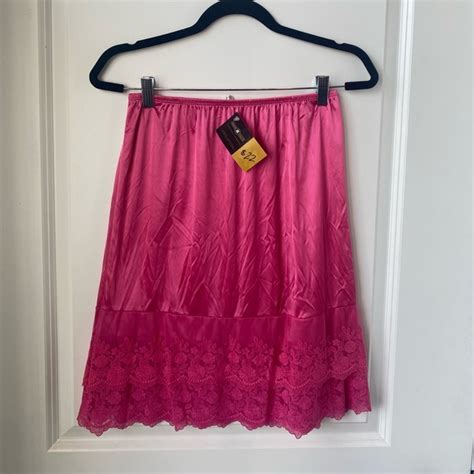 Osmond Co Skirts Hot Pink Lacey Floral Slip Poshmark