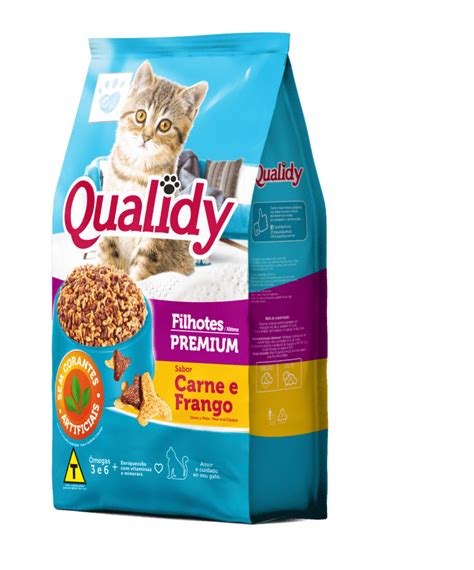 Qualidy Premium Gatos Filhotes Sabor Carne E Frango Adimax Alimentos