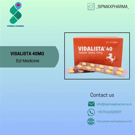 Vidalista Tablets 40 Mg At 120 Strip Tadalafil Tablets In Vadodara