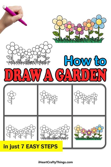 How To Draw A Garden A Step By Step Guide Easy Drawings For Kids