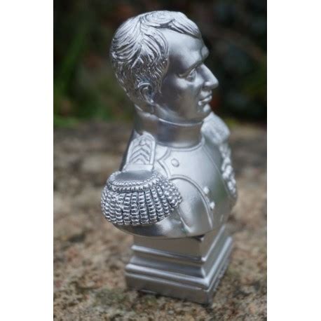 Re Figurine Statuette Napoleon Argent Bonaparte Buste Style Albatre