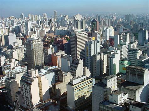 Aerial View Brazil Building City Landscape Metropole Paulo Sao