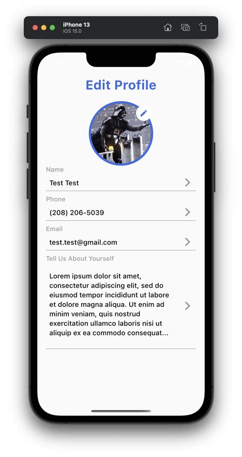 Built A Simple User Profile Ui Using Flutter