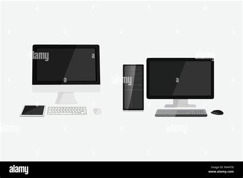 Computer Desktop Screen Stock Vector Images Alamy