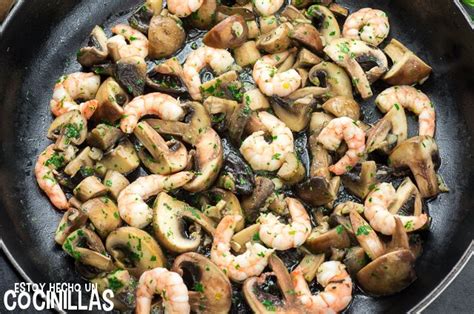 Receta De Champiñones Con Gambas