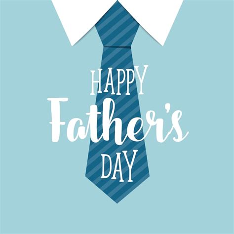 Happy Fathers Day With Blue Tie Background Vector Free Download