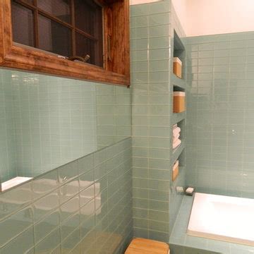 Sage Green Subway Glass Tile Photos Ideas Houzz