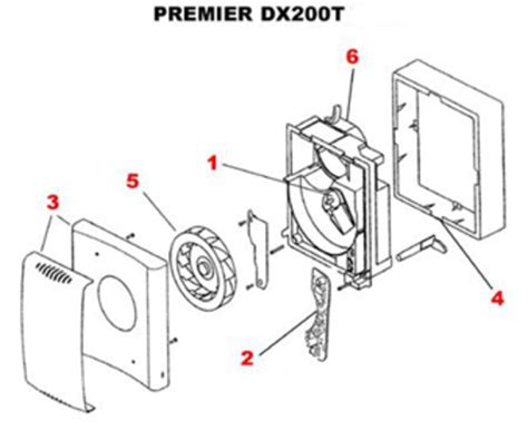 Xpelair Front Cover Assembly Cw Baffle Dx200t 41738sk Spare Part