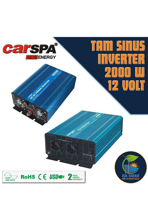 Carspa Tam Sinüs Inverter 2000 Watt 12 Volt 2000w 12v 2kw Fiyatı