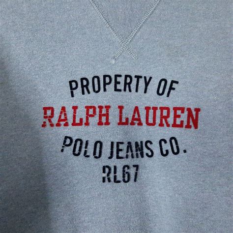 Vintage Polo Jeans Co Ralph Lauren Large Sweatshirt Crewneck Gray